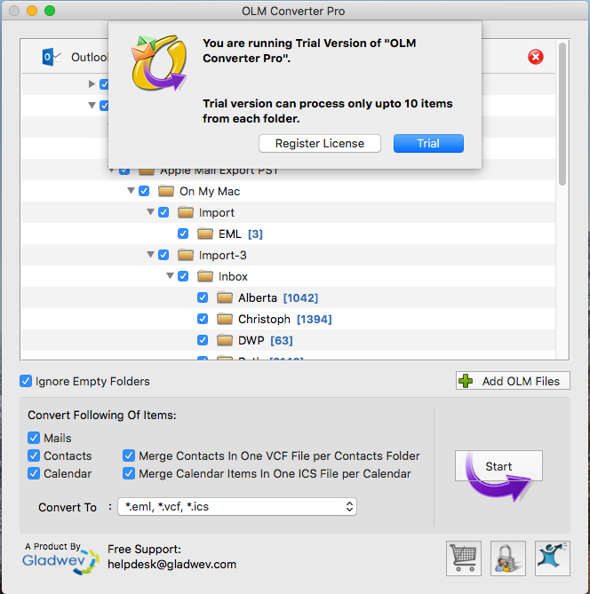 export olm to eml