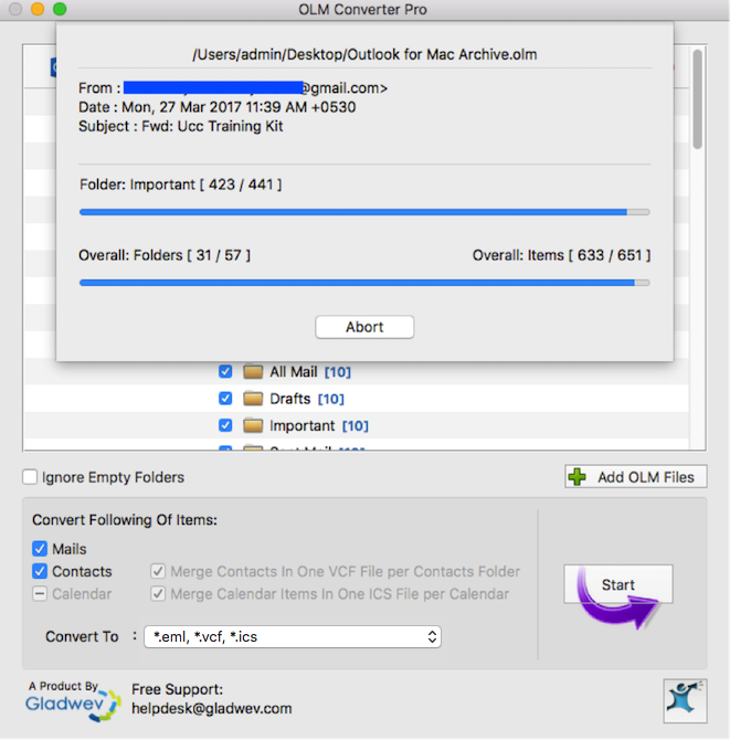 olm to eml conversion